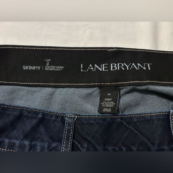 Lane Bryant dark wash skinny tummy control technology size 26 short - Picture 5 of 8